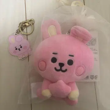 bt21 쿠키 봉제 인형과 bt21 쿠키 키링 세트