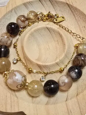 가을/겨울 디자인 팔찌 루틸, 밤벚꽃 마노