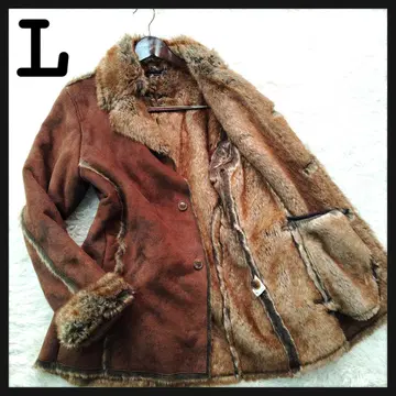 [ 레어 ] 크리스찬 오라니 무스탕 보아 코트 빅 사이즈 L 새상품급