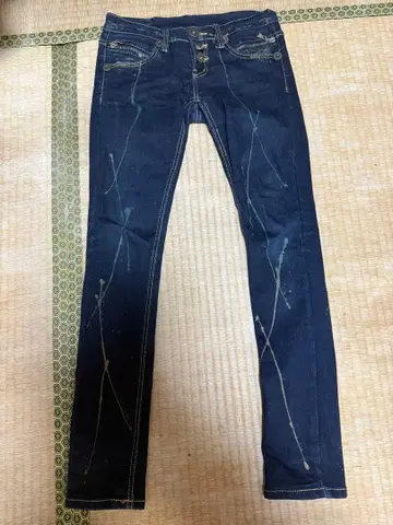 d.i.a 골드 페인트 스트레치 스키니 26