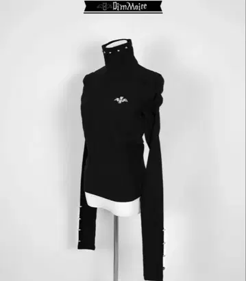 DimMoire 디무아르 주름 니트탑 블랙