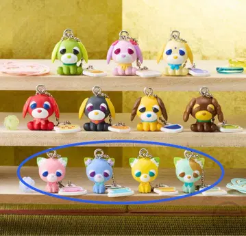 오차이누 초코 볼 볼체인 부착 마스코트 4종 세트