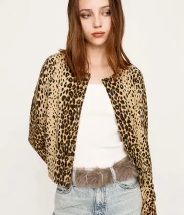 SLY COMPACT LEOPARD 가디건
