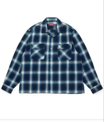 HS Ombre Check L/S Shirt(25aw) BLUE