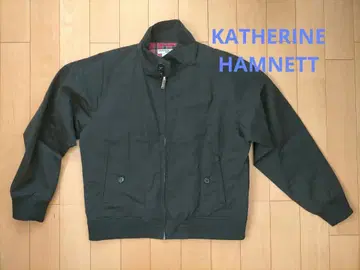 KATHERINE HAMNETT 블랙 탄력 해링턴 자켓