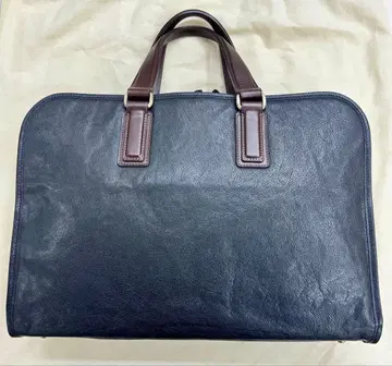 츠치야 가방 알마스 버팔로 브리프 케이스 네이비
