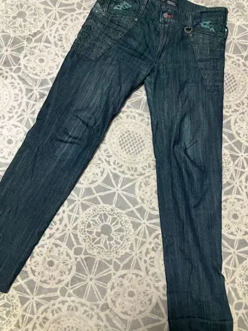 교토 데님 코몬 터콰이즈 블랙 데님 34