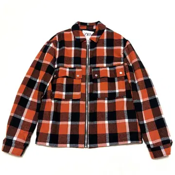 ZARA 체크 집업 자켓
