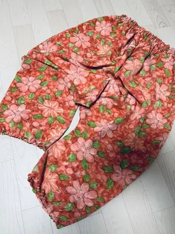 기모노 리메이크 사루엘 팬츠 몸빼 팬츠 넉넉한 사루엘 팬츠