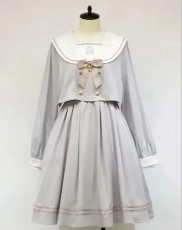 Amavel 크라운 엠블럼 세트업풍 세일러 원피스