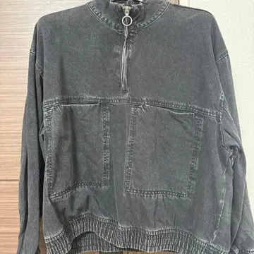 ZARA 하프 지퍼 풀오버 데님 L 사이즈