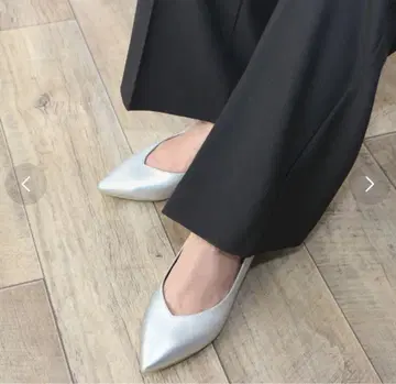 발레 슈즈 플랫슈즈 Fin 펌프스 실버 로우힐