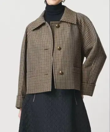 유나이티드 애로우즈 체크 숏 자켓 (가격표 포함)