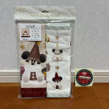 릴린린 미니 타월 크리스마스 굿즈 도쿄 디즈니 리조트 스티커 포함