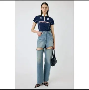 moussy 하이웨스트 스트레이트 데님