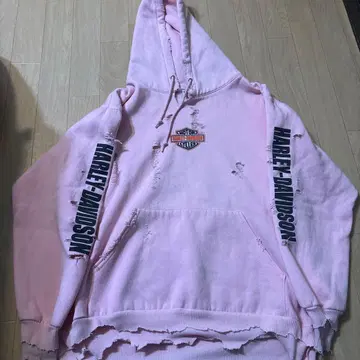 할리데이비슨 데미지 핑크 후디