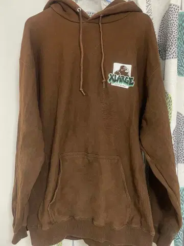 XLARGE 후드티 브라운