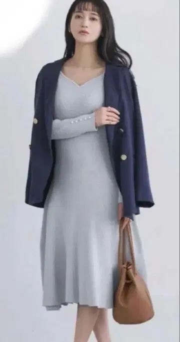 overE 원피스 A라인 패널 니트 원피스 96