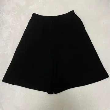 큐롯 팬츠 블랙 더블 후크 블랙 3L 루즈핏