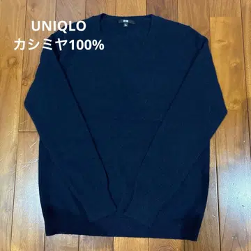 UNIQLO 네이비 긴팔 니트 스웨터 XL 캐시미어 100%