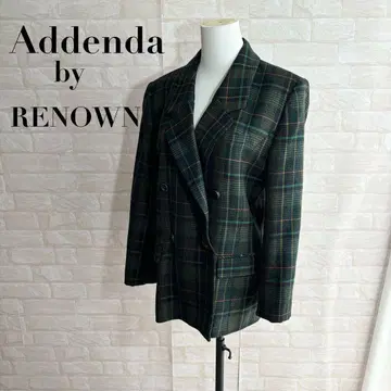 아데린다 레나운 자켓 체크 무늬 울 x 실크 쇼와 레트로