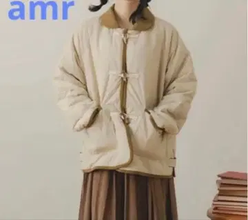 [ amr. ] 바이컬러 퀼팅 자켓 베이지