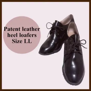 에나멜 힐 로퍼 블랙 LL 포멀 빅 사이즈 오피스