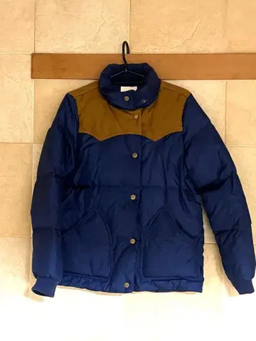 캐주얼 다운 자켓 네이비/브라운