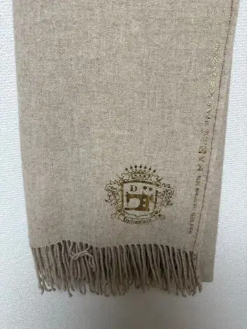 Dulcamara 베이지 머플러 울 100% 캐시미어 10%