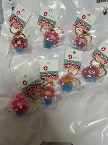 만박 산리오 캐릭터 입체 마스코트 클리어 키링 컴플리트 세트