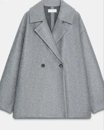 자라 소프트 더블 브레스트 코트 그레이 S