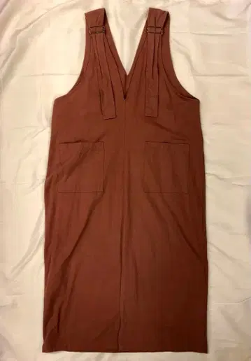 핑크 브라운 V넥 살로펫