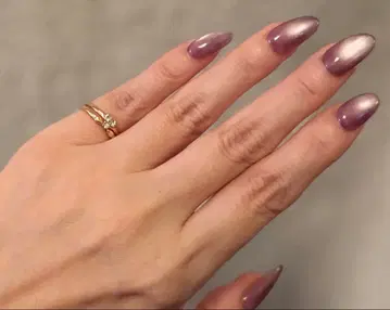 아쉬페 프랑스 골드 핑키링 다이아몬드풍 스톤 부착 3호