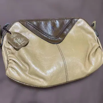 쇼와 레트로 천연 가죽 세컨드 백