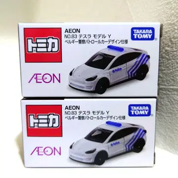 토미카 2대 이온 한정판 NO.83 테슬라 모델 Y 벨기에 경찰 순찰차