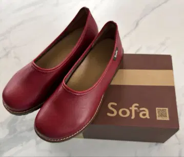 소파 심플한 신발 레드 24cm 미사용