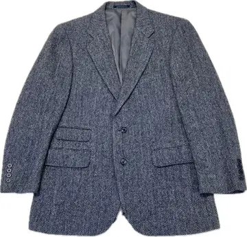 신동 닥스 퓨어울 헤링본 트위드 싱글 2B 자켓 그레이