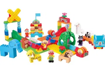 미사용 호빵맨 굴러가는 블록 동물원 DX