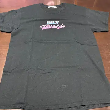 RILY 블랙 T셔츠 100% 코튼