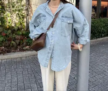 RMAF 로고 자수 데님 셔츠