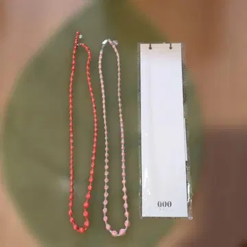 트리플 오우000 핑크 계열 목걸이 2개 세트