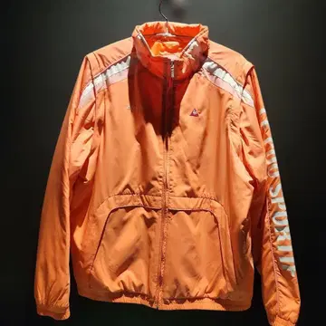 새상품급 le coq sportif 풀 지퍼 자켓 오렌지