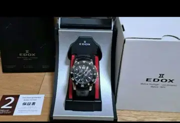 EDOX 크로노그래프 손목시계 블랙
