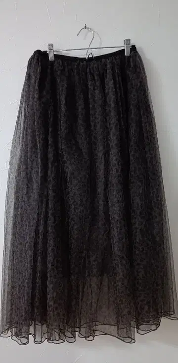 레오파드 무늬 롱 스커트