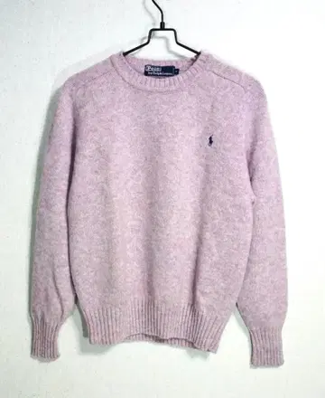 여성용 폴로 바이 랄프 로렌 울 스웨터 핑크 계열 포니 자수