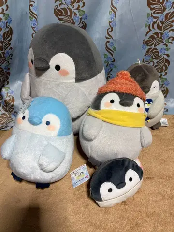 코우펜짱 봉제 인형 4개 + 파우치 세트