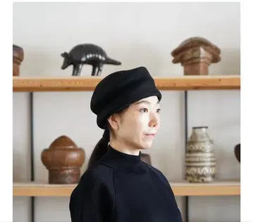 PoANCA Casa Mila toque 토크 모자 블랙