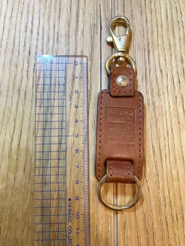빈티지 Pepsi 브라운 가죽 키링