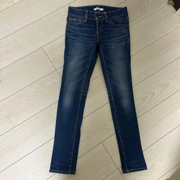 스키니 데님 다크 블루 하이웨스트