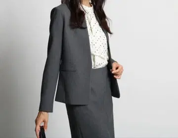 인디비 indivi 셋업 수트 38 그레이 9호 자켓 타이트 스커트